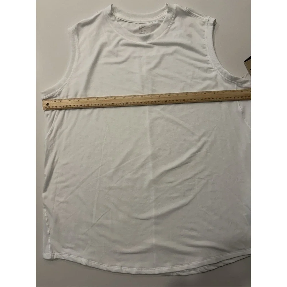 Nike Nike One Tank Top Womens L White Dri-FIT Loose Fit FN2811-100
